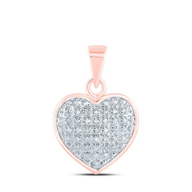 Romantic Rose Gold Diamond Heart Pendant - Symbol of Love and Affection - Splendid Jewellery