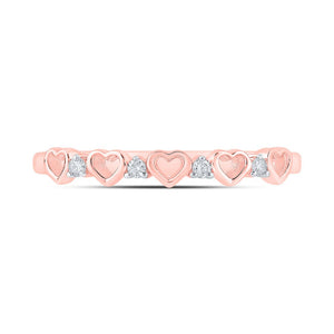 Romantic Rose Gold Diamond Heart Ring - Splendid Jewellery