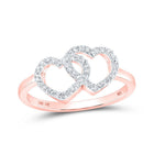 Romantic Rose Gold Diamond Heart Ring - Splendid Jewellery