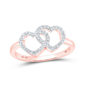 Romantic Rose Gold Diamond Heart Ring - Splendid Jewellery