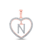 Romantic Rose Gold Diamond Initial & Letter Pendant - Splendid Jewellery