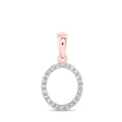 Romantic Rose Gold Diamond Initial Pendant - Splendid Jewellery