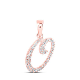 Romantic Rose Gold Diamond Initial Pendant - Splendid Jewellery