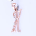 Romantic Rose Gold Diamond Initial Pendant - Splendid Jewellery