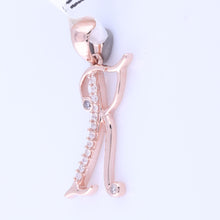 Load image into Gallery viewer, Romantic Rose Gold Diamond Initial Pendant - Splendid Jewellery