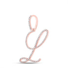 Romantic Rose Gold Diamond Initial Pendant - Splendid Jewellery