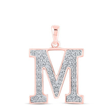 Load image into Gallery viewer, Romantic Rose Gold Diamond Initial Pendant - Splendid Jewellery