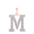 Romantic Rose Gold Diamond Initial Pendant - Splendid Jewellery