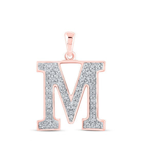 Romantic Rose Gold Diamond Initial Pendant - Splendid Jewellery
