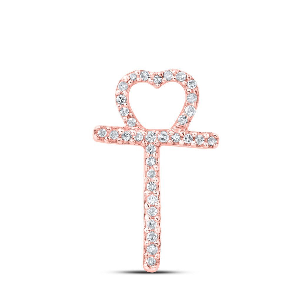 Romantic Rose Gold Diamond Initial Pendant: A Personalized Touch of Elegance - Splendid Jewellery