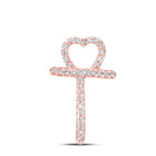 Romantic Rose Gold Diamond Initial Pendant: A Personalized Touch of Elegance - Splendid Jewellery