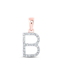 Load image into Gallery viewer, Romantic Rose Gold Diamond Initial Pendant - Personalized Elegance - Splendid Jewellery