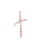 Romantic Rose Gold Diamond Initial Pendant - Personalized Elegance - Splendid Jewellery