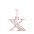 Romantic Rose Gold Diamond Initial Pendant - Personalized Elegance - Splendid Jewellery