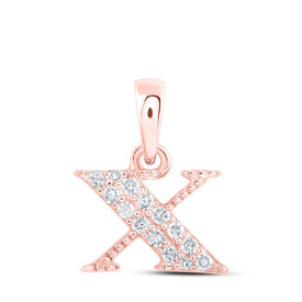 Romantic Rose Gold Diamond Initial Pendant - Personalized Elegance - Splendid Jewellery
