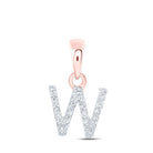 Romantic Rose Gold Diamond Initial Pendant - Personalized Elegance - Splendid Jewellery