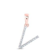 Load image into Gallery viewer, Romantic Rose Gold Diamond Initial Pendant - Personalized Elegance - Splendid Jewellery