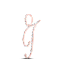 Load image into Gallery viewer, Romantic Rose Gold Diamond Initial Pendant - Personalized Elegance and Sparkle - Splendid Jewellery