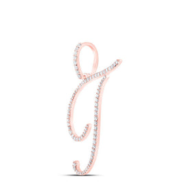 Romantic Rose Gold Diamond Initial Pendant - Personalized Elegance and Sparkle - Splendid Jewellery