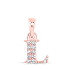 Romantic Rose Gold Diamond Initial Pendant - Personalized Elegance at its Finest - Splendid Jewellery