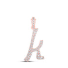 Romantic Rose Gold Diamond Initial Pendant - Personalized Elegance at its Finest - Splendid Jewellery