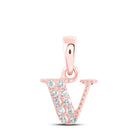 Romantic Rose Gold Diamond Initial Pendant: Personalized Elegance in 10kt Rose Gold - Splendid Jewellery