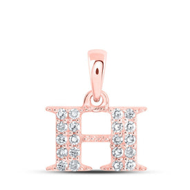 Romantic Rose Gold Diamond Initial Pendant - Personalized Letter Necklace - Splendid Jewellery
