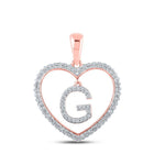 Romantic Rose Gold Diamond Initial Pendant - Personalized Love Letter Necklace - Splendid Jewellery