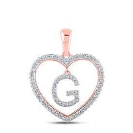 Romantic Rose Gold Diamond Initial Pendant - Personalized Love Letter Necklace - Splendid Jewellery