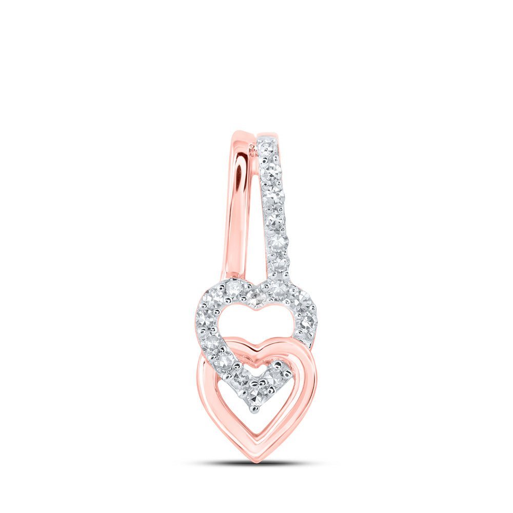 Romantic Rose Gold Diamond Love Pendant - Splendid Jewellery