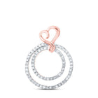 Romantic Rose Gold Diamond Love Pendant - Splendid Jewellery