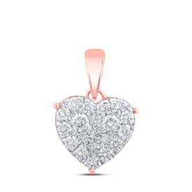 Romantic Rose Gold Diamond Love Pendant - Splendid Jewellery