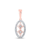 Romantic Rose Gold Diamond Oval Pendant - A Timeless Treasure - Splendid Jewellery