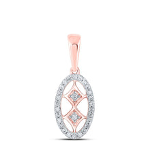 Load image into Gallery viewer, Romantic Rose Gold Diamond Oval Pendant - A Timeless Treasure - Splendid Jewellery