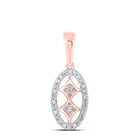 Romantic Rose Gold Diamond Oval Pendant - A Timeless Treasure - Splendid Jewellery