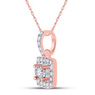 Romantic Rose Gold Diamond Square Pendant - A Captivating Masterpiece of Elegance - Splendid Jewellery