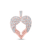 Romantic Rose Gold Diamond Wing Heart Pendant - Splendid Jewellery