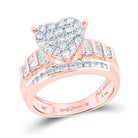 Romantic Rose Gold Heart Diamond Wedding Ring - Splendid Jewellery