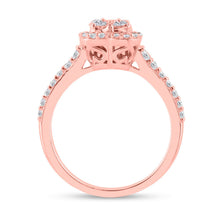 Load image into Gallery viewer, Romantic Rose Gold Heart - Shaped Diamond Wedding Ring Set - Splendid Jewellery