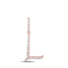 Romantic Rose Gold Initial Pendant with Dazzling Diamond Accent - Splendid Jewellery