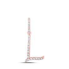 Load image into Gallery viewer, Romantic Rose Gold Initial Pendant with Dazzling Diamond Accent - Splendid Jewellery