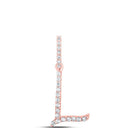 Romantic Rose Gold Initial Pendant with Dazzling Diamond Accent - Splendid Jewellery