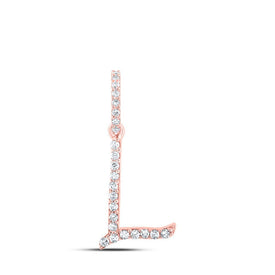 Romantic Rose Gold Initial Pendant with Dazzling Diamond Accent - Splendid Jewellery