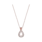 Romantic Rose Gold Teardrop Diamond Pendant - Splendid Jewellery