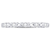 Load image into Gallery viewer, Romantic XOXO Love Diamond Stackable Band in 10kt White Gold - Splendid Jewellery