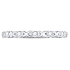 Romantic XOXO Love Diamond Stackable Band in 10kt White Gold - Splendid Jewellery