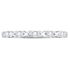 Romantic XOXO Love Diamond Stackable Band in 10kt White Gold Side 2 view from the 10Kt White Gold Womens Round Diamond Xoxo Love Stackable Band Ring 1 12 Cttwpin226959 collection by Splendid Jewellery