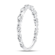 Load image into Gallery viewer, Romantic XOXO Love Diamond Stackable Band in 10kt White Gold - Splendid Jewellery