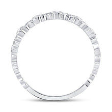 Load image into Gallery viewer, Romantic XOXO Love Diamond Stackable Band in 10kt White Gold - Splendid Jewellery