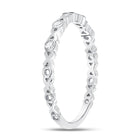 Romantic XOXO Love Diamond Stackable Band in 10kt White Gold Front view from the 10Kt White Gold Womens Round Diamond Xoxo Love Stackable Band Ring 1 12 Cttwpin226959 collection by Splendid Jewellery
